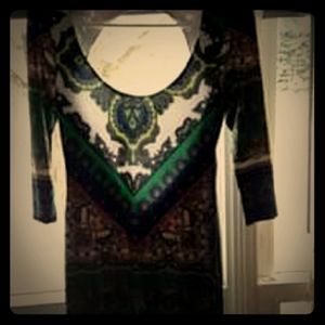 3/4 sleeve open back dress